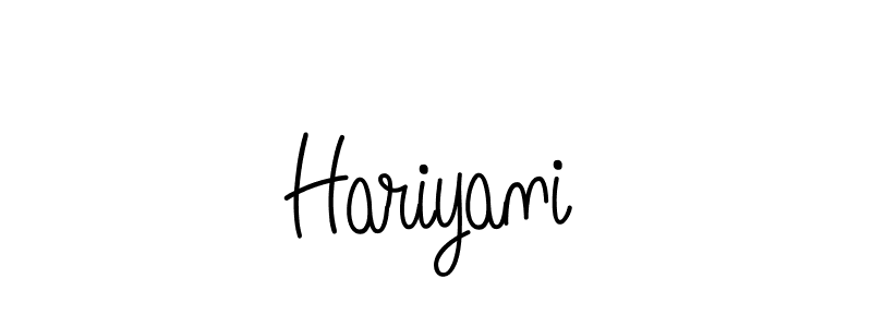 The best way (Angelique-Rose-font-FFP) to make a short signature is to pick only two or three words in your name. The name Hariyani include a total of six letters. For converting this name. Hariyani signature style 5 images and pictures png