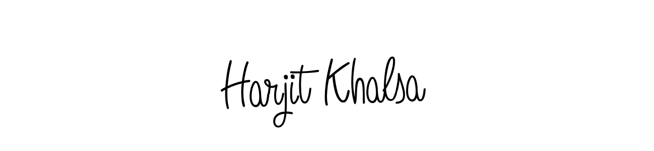 Design your own signature with our free online signature maker. With this signature software, you can create a handwritten (Angelique-Rose-font-FFP) signature for name Harjit Khalsa. Harjit Khalsa signature style 5 images and pictures png