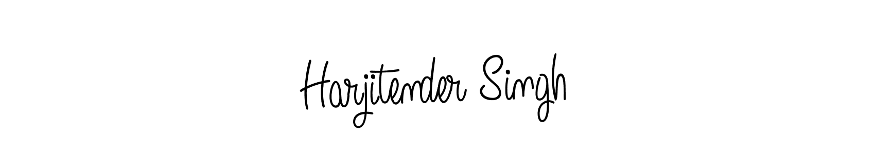 You should practise on your own different ways (Angelique-Rose-font-FFP) to write your name (Harjitender Singh) in signature. don't let someone else do it for you. Harjitender Singh signature style 5 images and pictures png