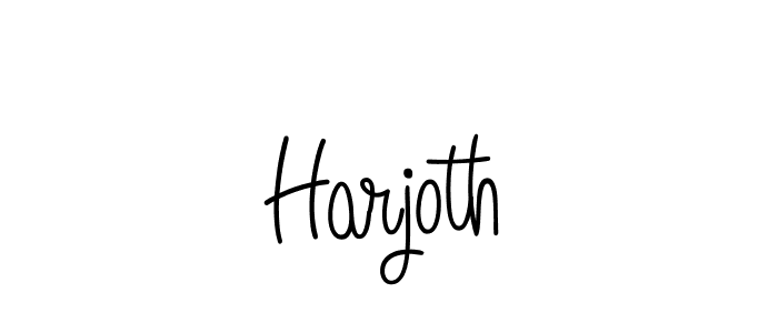 Make a beautiful signature design for name Harjoth. With this signature (Angelique-Rose-font-FFP) style, you can create a handwritten signature for free. Harjoth signature style 5 images and pictures png