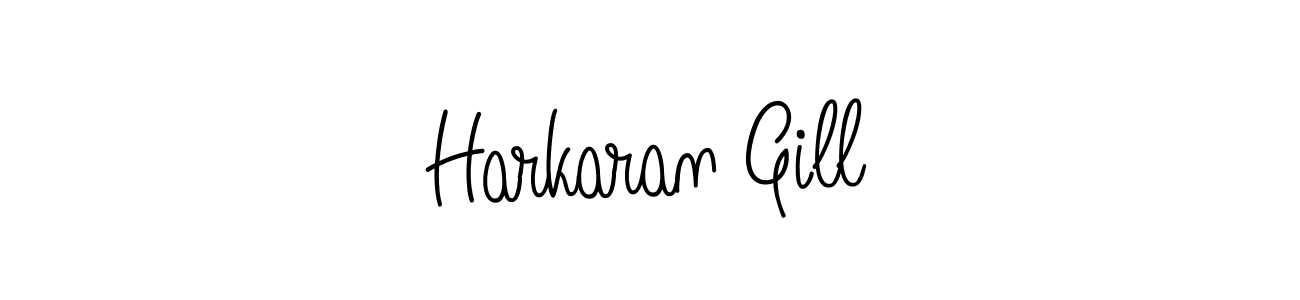 Create a beautiful signature design for name Harkaran Gill. With this signature (Angelique-Rose-font-FFP) fonts, you can make a handwritten signature for free. Harkaran Gill signature style 5 images and pictures png