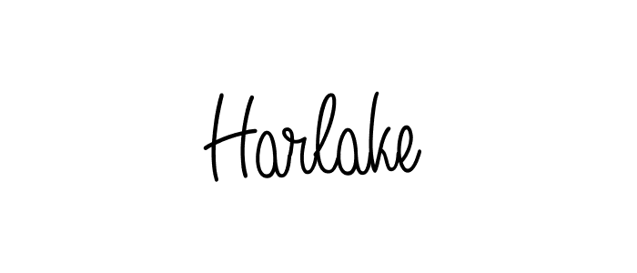 You should practise on your own different ways (Angelique-Rose-font-FFP) to write your name (Harlake) in signature. don't let someone else do it for you. Harlake signature style 5 images and pictures png