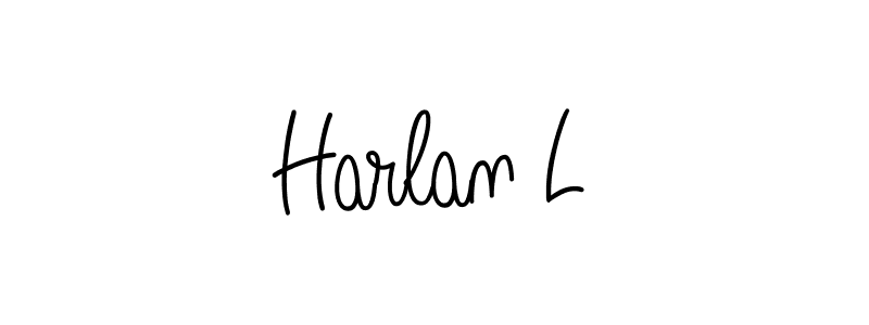 Design your own signature with our free online signature maker. With this signature software, you can create a handwritten (Angelique-Rose-font-FFP) signature for name Harlan L. Harlan L signature style 5 images and pictures png