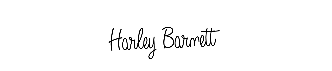 Harley Barnett stylish signature style. Best Handwritten Sign (Angelique-Rose-font-FFP) for my name. Handwritten Signature Collection Ideas for my name Harley Barnett. Harley Barnett signature style 5 images and pictures png