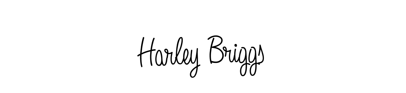 You should practise on your own different ways (Angelique-Rose-font-FFP) to write your name (Harley Briggs) in signature. don't let someone else do it for you. Harley Briggs signature style 5 images and pictures png