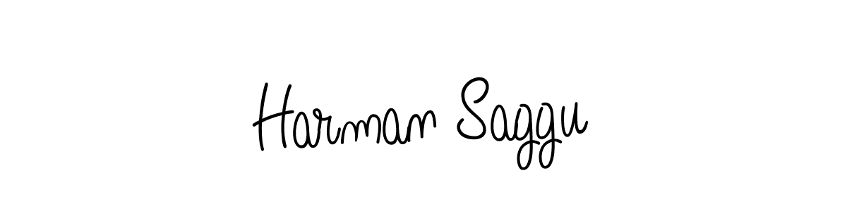 Create a beautiful signature design for name Harman Saggu. With this signature (Angelique-Rose-font-FFP) fonts, you can make a handwritten signature for free. Harman Saggu signature style 5 images and pictures png