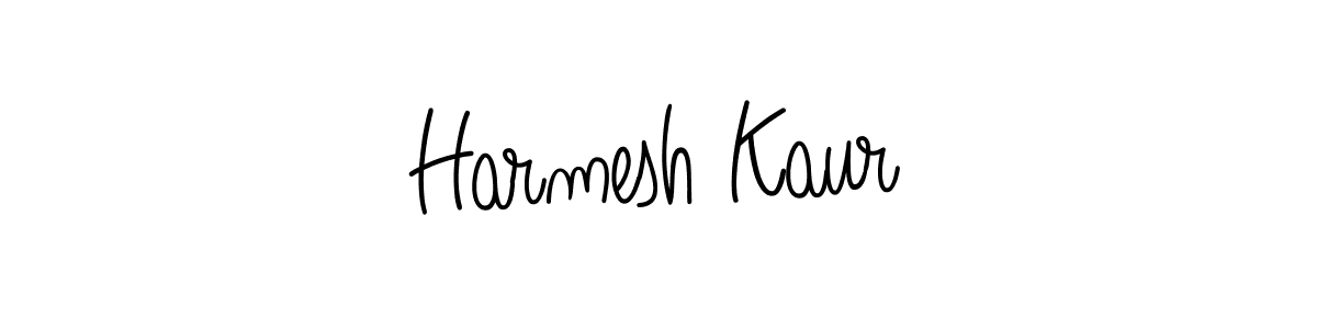 Design your own signature with our free online signature maker. With this signature software, you can create a handwritten (Angelique-Rose-font-FFP) signature for name Harmesh Kaur. Harmesh Kaur signature style 5 images and pictures png