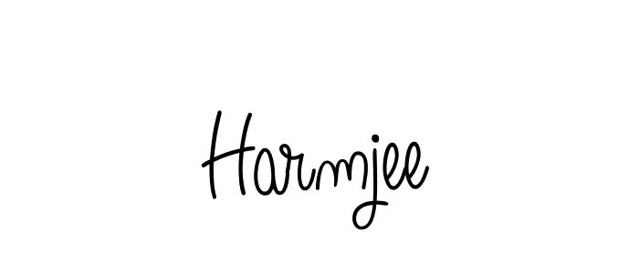 Use a signature maker to create a handwritten signature online. With this signature software, you can design (Angelique-Rose-font-FFP) your own signature for name Harmjee. Harmjee signature style 5 images and pictures png