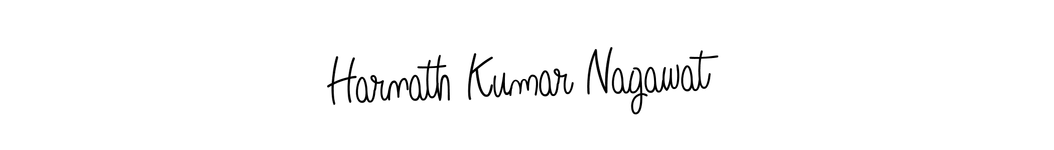 How to make Harnath Kumar Nagawat name signature. Use Angelique-Rose-font-FFP style for creating short signs online. This is the latest handwritten sign. Harnath Kumar Nagawat signature style 5 images and pictures png