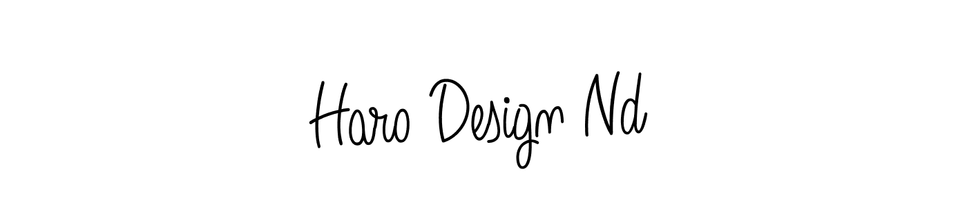 Haro Design Nd stylish signature style. Best Handwritten Sign (Angelique-Rose-font-FFP) for my name. Handwritten Signature Collection Ideas for my name Haro Design Nd. Haro Design Nd signature style 5 images and pictures png