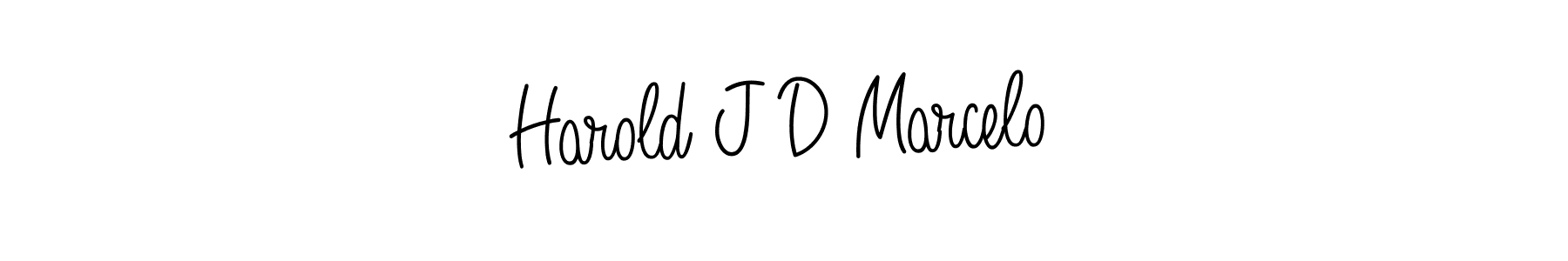 Create a beautiful signature design for name Harold J D Marcelo. With this signature (Angelique-Rose-font-FFP) fonts, you can make a handwritten signature for free. Harold J D Marcelo signature style 5 images and pictures png