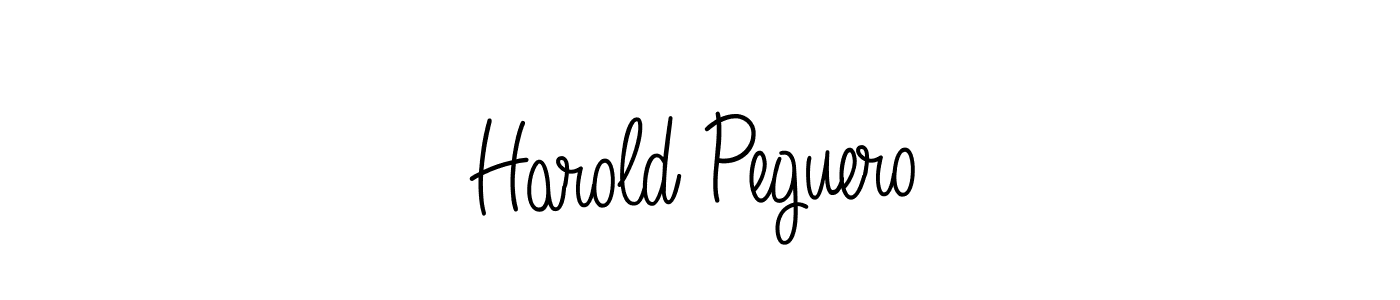 You should practise on your own different ways (Angelique-Rose-font-FFP) to write your name (Harold Peguero) in signature. don't let someone else do it for you. Harold Peguero signature style 5 images and pictures png