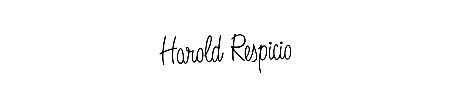 The best way (Angelique-Rose-font-FFP) to make a short signature is to pick only two or three words in your name. The name Harold Respicio include a total of six letters. For converting this name. Harold Respicio signature style 5 images and pictures png