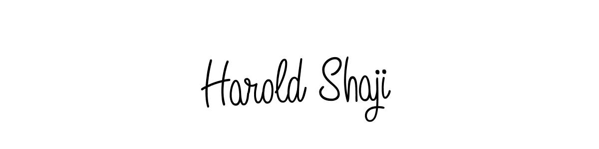 How to make Harold Shaji signature? Angelique-Rose-font-FFP is a professional autograph style. Create handwritten signature for Harold Shaji name. Harold Shaji signature style 5 images and pictures png