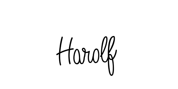 How to make Harolf name signature. Use Angelique-Rose-font-FFP style for creating short signs online. This is the latest handwritten sign. Harolf signature style 5 images and pictures png