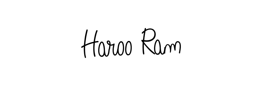 You should practise on your own different ways (Angelique-Rose-font-FFP) to write your name (Haroo Ram) in signature. don't let someone else do it for you. Haroo Ram signature style 5 images and pictures png