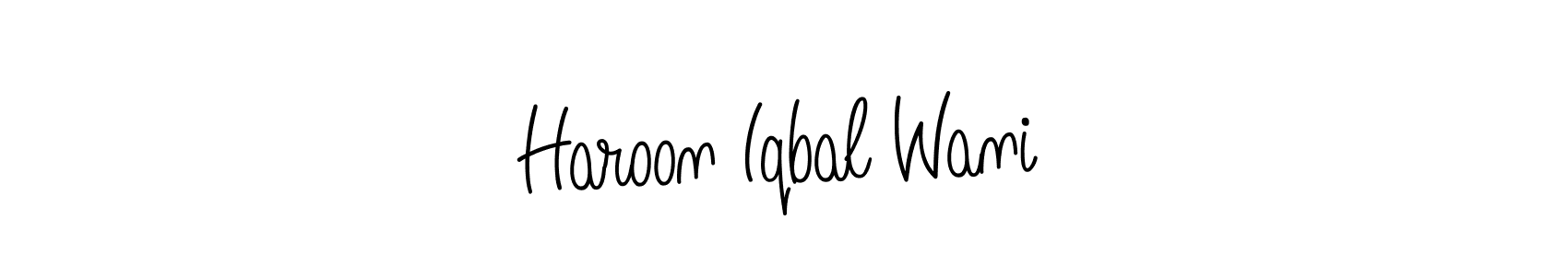 How to make Haroon Iqbal Wani name signature. Use Angelique-Rose-font-FFP style for creating short signs online. This is the latest handwritten sign. Haroon Iqbal Wani signature style 5 images and pictures png