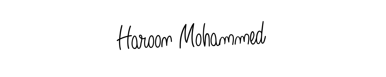 Use a signature maker to create a handwritten signature online. With this signature software, you can design (Angelique-Rose-font-FFP) your own signature for name Haroon Mohammed. Haroon Mohammed signature style 5 images and pictures png