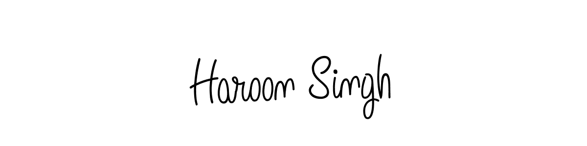 How to make Haroon Singh name signature. Use Angelique-Rose-font-FFP style for creating short signs online. This is the latest handwritten sign. Haroon Singh signature style 5 images and pictures png