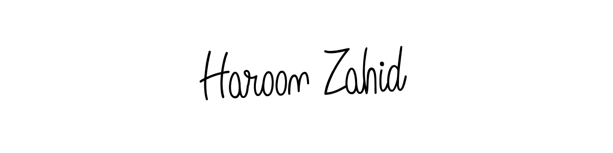 Design your own signature with our free online signature maker. With this signature software, you can create a handwritten (Angelique-Rose-font-FFP) signature for name Haroon Zahid. Haroon Zahid signature style 5 images and pictures png