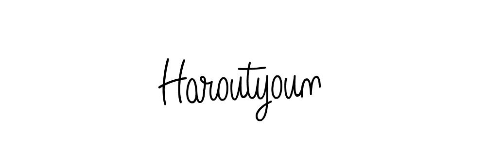 The best way (Angelique-Rose-font-FFP) to make a short signature is to pick only two or three words in your name. The name Haroutyoun include a total of six letters. For converting this name. Haroutyoun signature style 5 images and pictures png
