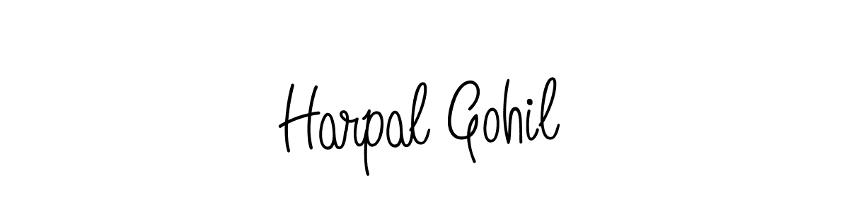 Use a signature maker to create a handwritten signature online. With this signature software, you can design (Angelique-Rose-font-FFP) your own signature for name Harpal Gohil. Harpal Gohil signature style 5 images and pictures png