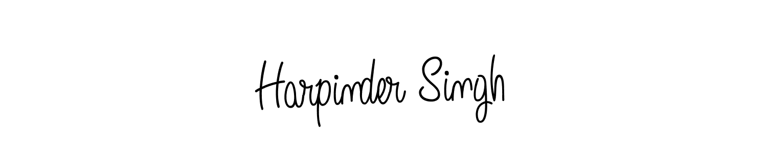 Design your own signature with our free online signature maker. With this signature software, you can create a handwritten (Angelique-Rose-font-FFP) signature for name Harpinder Singh. Harpinder Singh signature style 5 images and pictures png