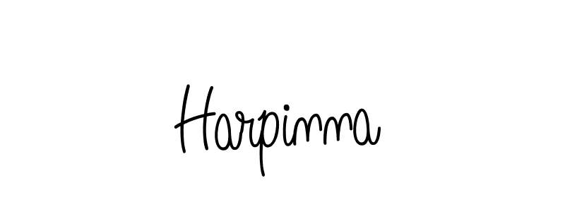 Make a beautiful signature design for name Harpinna. With this signature (Angelique-Rose-font-FFP) style, you can create a handwritten signature for free. Harpinna signature style 5 images and pictures png