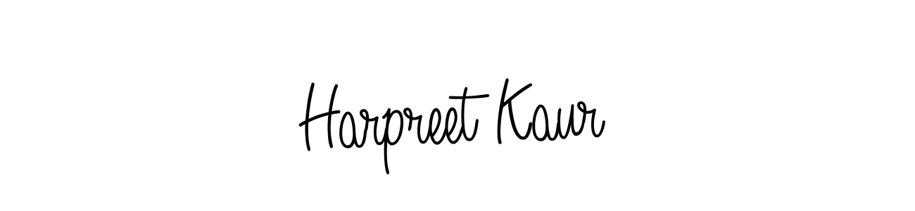 Create a beautiful signature design for name Harpreet Kaur. With this signature (Angelique-Rose-font-FFP) fonts, you can make a handwritten signature for free. Harpreet Kaur signature style 5 images and pictures png