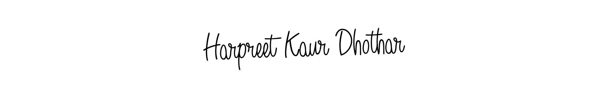 Use a signature maker to create a handwritten signature online. With this signature software, you can design (Angelique-Rose-font-FFP) your own signature for name Harpreet Kaur Dhothar. Harpreet Kaur Dhothar signature style 5 images and pictures png