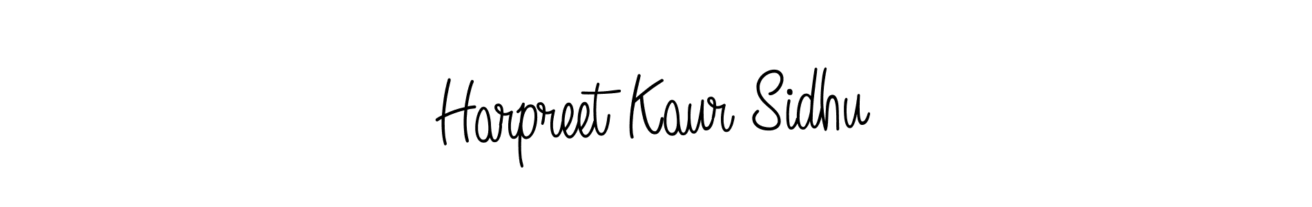 Use a signature maker to create a handwritten signature online. With this signature software, you can design (Angelique-Rose-font-FFP) your own signature for name Harpreet Kaur Sidhu. Harpreet Kaur Sidhu signature style 5 images and pictures png