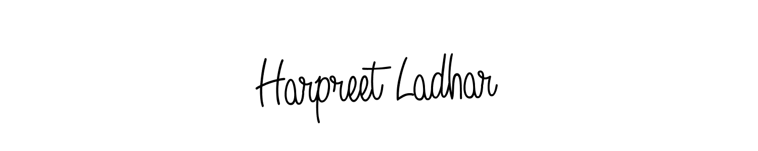 Design your own signature with our free online signature maker. With this signature software, you can create a handwritten (Angelique-Rose-font-FFP) signature for name Harpreet Ladhar. Harpreet Ladhar signature style 5 images and pictures png