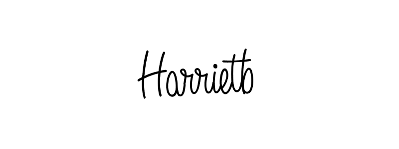 Make a beautiful signature design for name Harrietb. With this signature (Angelique-Rose-font-FFP) style, you can create a handwritten signature for free. Harrietb signature style 5 images and pictures png