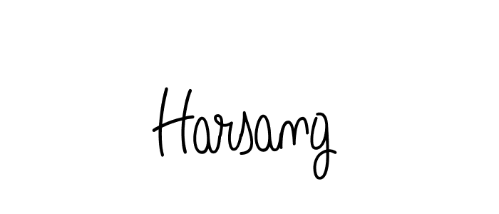 Harsang stylish signature style. Best Handwritten Sign (Angelique-Rose-font-FFP) for my name. Handwritten Signature Collection Ideas for my name Harsang. Harsang signature style 5 images and pictures png