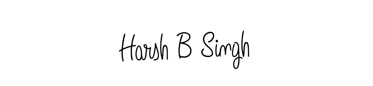 Use a signature maker to create a handwritten signature online. With this signature software, you can design (Angelique-Rose-font-FFP) your own signature for name Harsh B Singh. Harsh B Singh signature style 5 images and pictures png