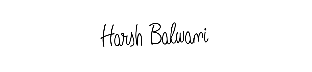 Design your own signature with our free online signature maker. With this signature software, you can create a handwritten (Angelique-Rose-font-FFP) signature for name Harsh Balwani. Harsh Balwani signature style 5 images and pictures png