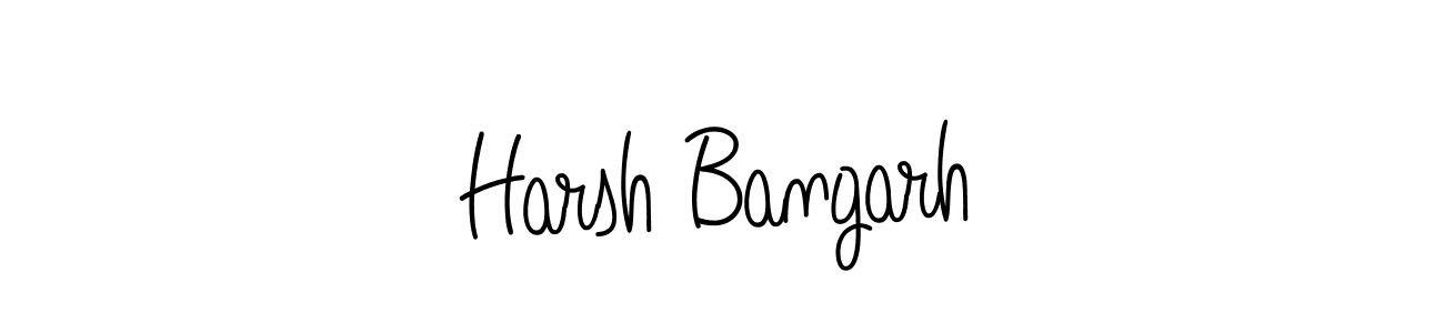 Create a beautiful signature design for name Harsh Bangarh. With this signature (Angelique-Rose-font-FFP) fonts, you can make a handwritten signature for free. Harsh Bangarh signature style 5 images and pictures png