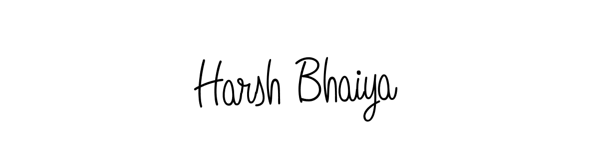 Design your own signature with our free online signature maker. With this signature software, you can create a handwritten (Angelique-Rose-font-FFP) signature for name Harsh Bhaiya. Harsh Bhaiya signature style 5 images and pictures png