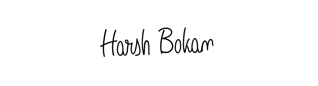 Once you've used our free online signature maker to create your best signature Angelique-Rose-font-FFP style, it's time to enjoy all of the benefits that Harsh Bokan name signing documents. Harsh Bokan signature style 5 images and pictures png