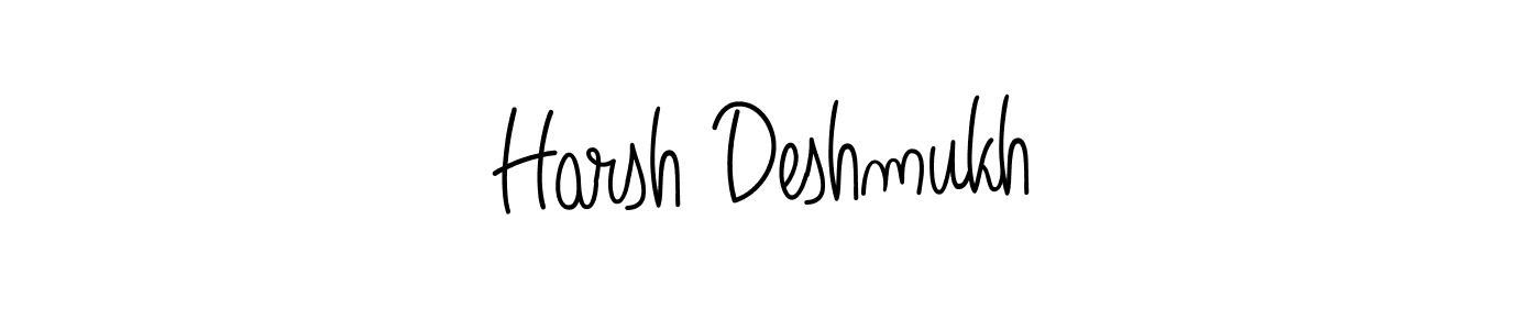 How to make Harsh Deshmukh name signature. Use Angelique-Rose-font-FFP style for creating short signs online. This is the latest handwritten sign. Harsh Deshmukh signature style 5 images and pictures png