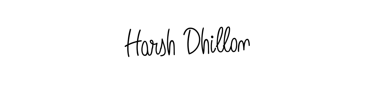 Design your own signature with our free online signature maker. With this signature software, you can create a handwritten (Angelique-Rose-font-FFP) signature for name Harsh Dhillon. Harsh Dhillon signature style 5 images and pictures png