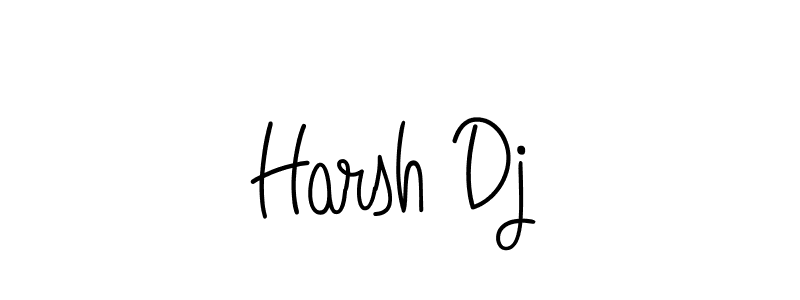 Use a signature maker to create a handwritten signature online. With this signature software, you can design (Angelique-Rose-font-FFP) your own signature for name Harsh Dj. Harsh Dj signature style 5 images and pictures png