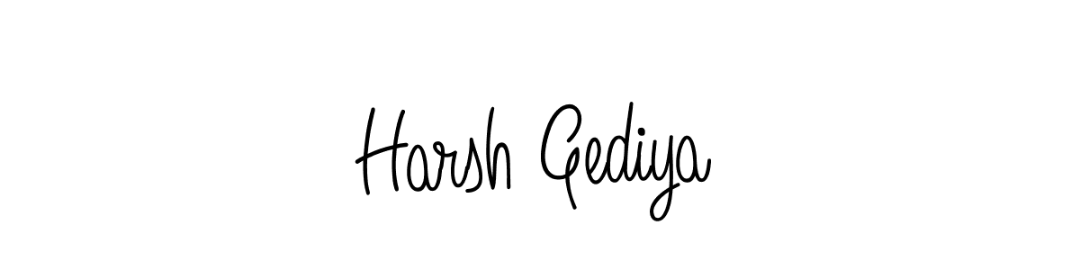 Also You can easily find your signature by using the search form. We will create Harsh Gediya name handwritten signature images for you free of cost using Angelique-Rose-font-FFP sign style. Harsh Gediya signature style 5 images and pictures png