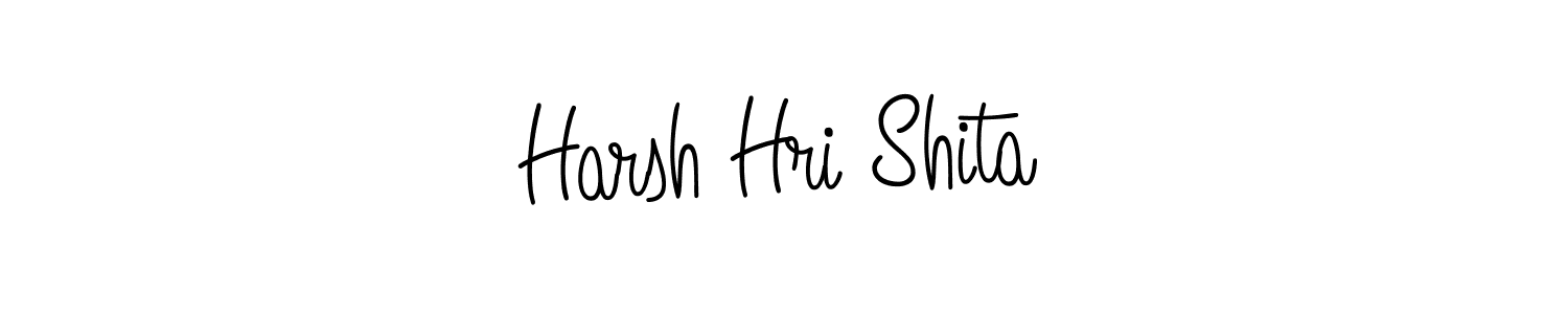 Make a beautiful signature design for name Harsh Hri Shita. With this signature (Angelique-Rose-font-FFP) style, you can create a handwritten signature for free. Harsh Hri Shita signature style 5 images and pictures png