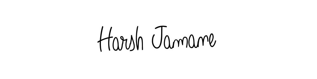 The best way (Angelique-Rose-font-FFP) to make a short signature is to pick only two or three words in your name. The name Harsh Jamane include a total of six letters. For converting this name. Harsh Jamane signature style 5 images and pictures png