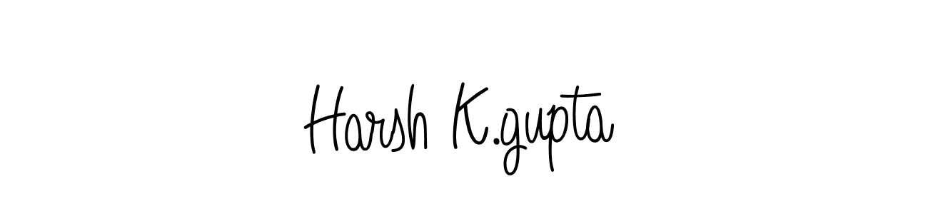 Use a signature maker to create a handwritten signature online. With this signature software, you can design (Angelique-Rose-font-FFP) your own signature for name Harsh K.gupta. Harsh K.gupta signature style 5 images and pictures png