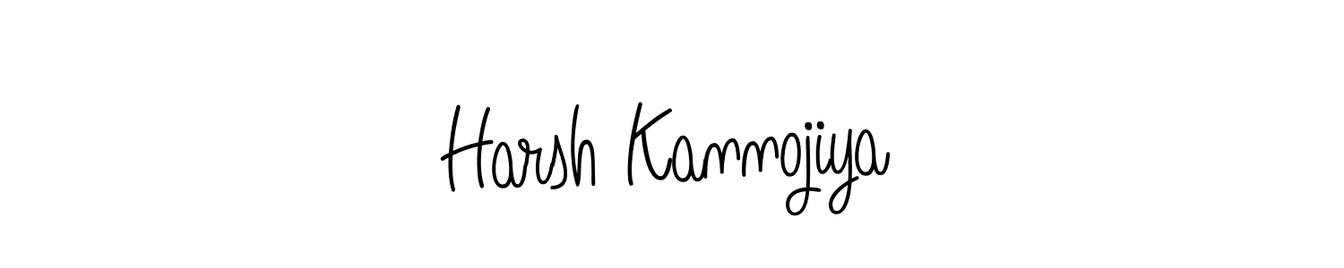 Create a beautiful signature design for name Harsh Kannojiya. With this signature (Angelique-Rose-font-FFP) fonts, you can make a handwritten signature for free. Harsh Kannojiya signature style 5 images and pictures png