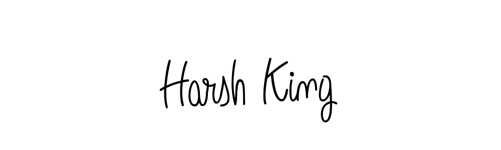 Design your own signature with our free online signature maker. With this signature software, you can create a handwritten (Angelique-Rose-font-FFP) signature for name Harsh King. Harsh King signature style 5 images and pictures png