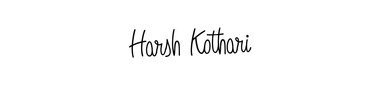 Create a beautiful signature design for name Harsh Kothari. With this signature (Angelique-Rose-font-FFP) fonts, you can make a handwritten signature for free. Harsh Kothari signature style 5 images and pictures png