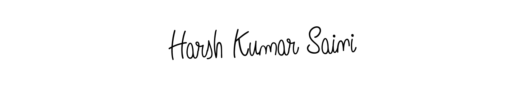 Harsh Kumar Saini stylish signature style. Best Handwritten Sign (Angelique-Rose-font-FFP) for my name. Handwritten Signature Collection Ideas for my name Harsh Kumar Saini. Harsh Kumar Saini signature style 5 images and pictures png